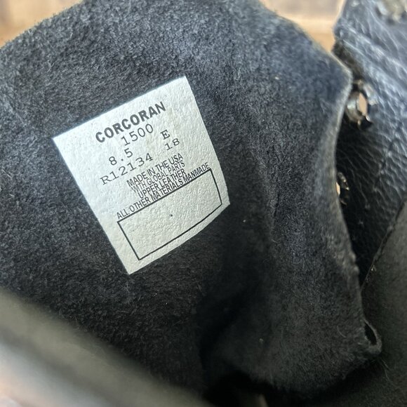 Corcoran 1500 Black Lace Up Jump Boots Mens 8.5 E - Picture 5 of 12